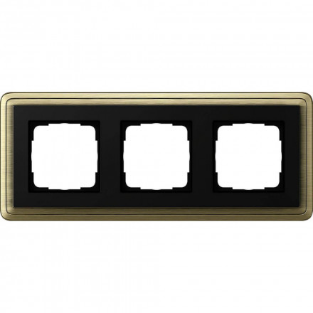 Рамка 3-постовая Gira ClassiX бронза/черный 0213622