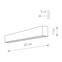 Настенный светильник Nowodvorski Straight Wall Led S 7562