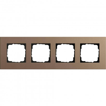 Рамка 4-постовая Gira Esprit Lenoleum-Multiplex светло-коричневый 0214221