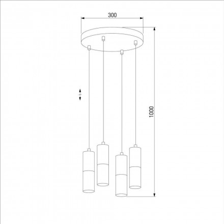 Подвесная люстра TK Lighting 4364 Elit Black