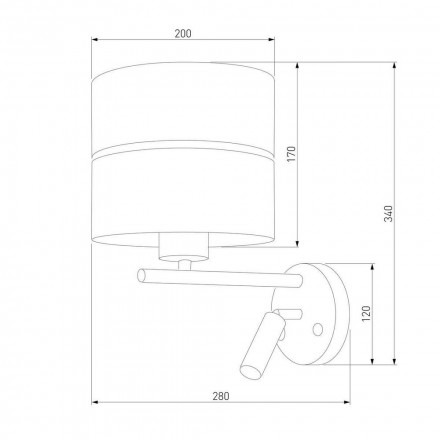 Бра TK Lighting 4176 Hilton Silver