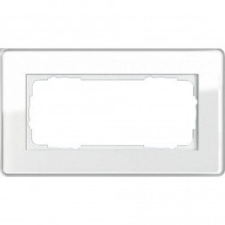 Рамка 2-модульная Gira Esprit C белое стекло 1002512