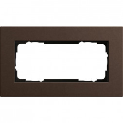 Рамка 2-модульная Gira Esprit Lenoleum-Multiplex коричневый 1002223