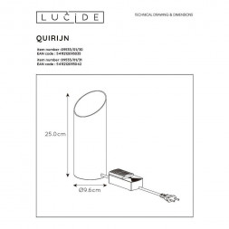Настольная лампа Lucide Quirijn 09533/01/30