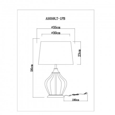 Лампа настольная Arte Lamp Baymont A5059LT-1PB