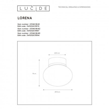 Потолочный светильник Lucide Lorena 03140/18/62