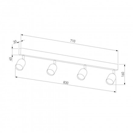 Спот TK Lighting 6268 Top Black White