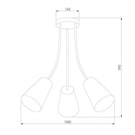 Потолочная люстра TK Lighting 3241 Wire Silver