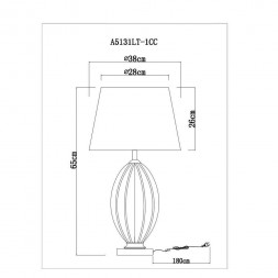 Лампа настольная Arte Lamp Beverly A5132LT-1CC