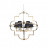 Подвесная люстра Lumina Deco Baltimore LDP 8020-6 GD+BK