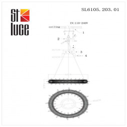 Подвесной светильник ST Luce Lucchero SL6105.203.01