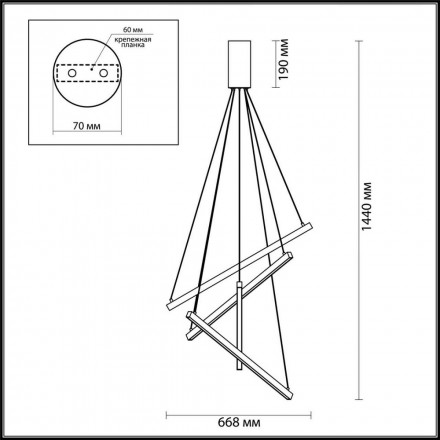 Подвесной светильник Odeon Light Cometa 3860/48L