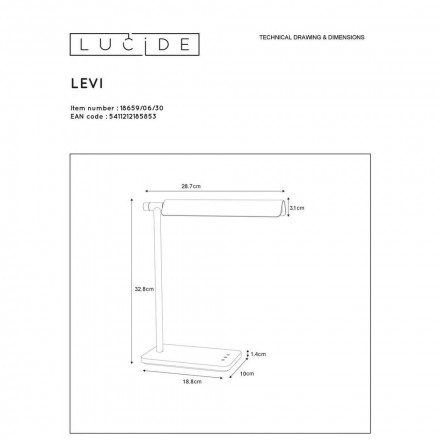 Настольная лампа Lucide Levi 18659/06/30