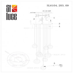 Подвесная люстра ST Luce Montecelio SL6104.203.09