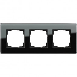 Рамка 3-постовая Gira Esprit C черное стекло 0213505