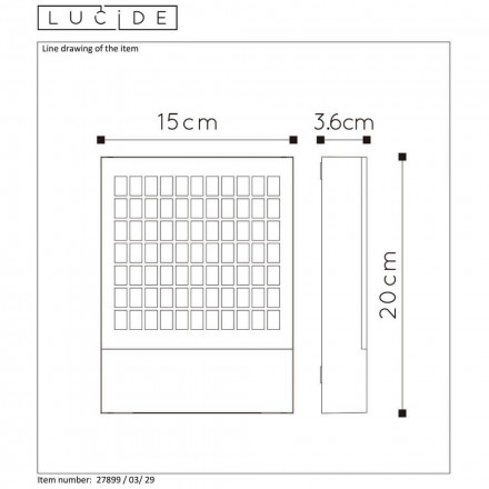 Уличный настенный светильник Lucide Digit 27899/03/29