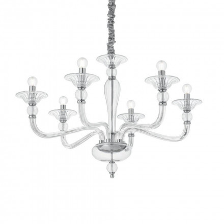 Подвесная люстра Ideal Lux Danieli SP6 Trasparente 159959