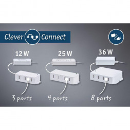 Трансформатор на 4 мебельных светильника Paulmann Clever Connect 12V 25W IP20 99947
