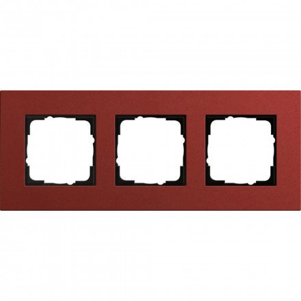 Рамка 3-постовая Gira Esprit Lenoleum-Multiplex красный 0213229