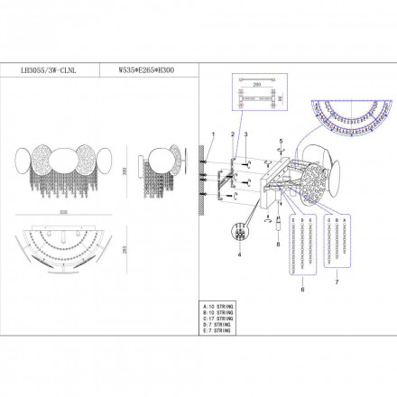 Настенный светильник Lumien Hall Tesiya LH3055/3W-CLNL