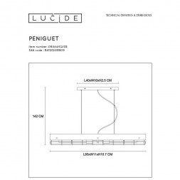 Подвесной светильник Lucide Peniguet 05444/02/33