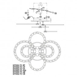 Потолочная люстра Seven Fires Oden SF7052/7C-CF-BL