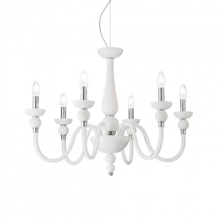 Подвесная люстра Ideal Lux Doge SP6 Bianco 113678