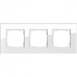 Рамка 3-постовая Gira Esprit белое стекло 021312