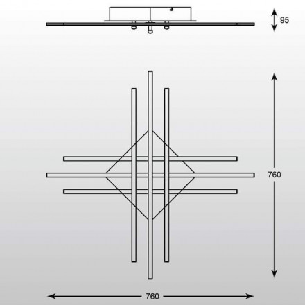 Потолочный светильник Zumaline Cross PL99829-6