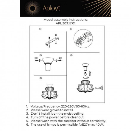 Светильник потолочный Aployt Liana APL.303.17.01