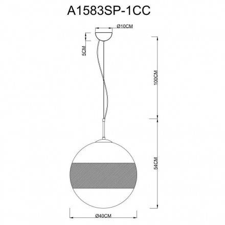 Светильник подвесной Arte Lamp Galactica A1583SP-1CC