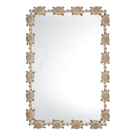 Зеркало Runden Черепахи белый/золото прямоугольное V20023