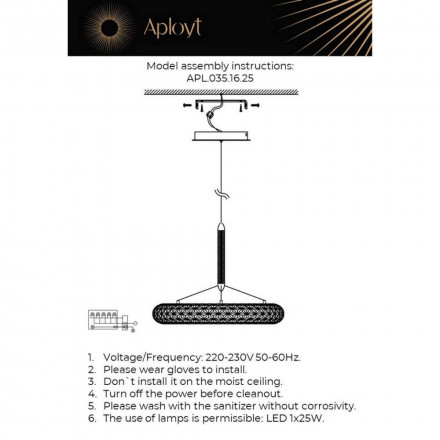 Светильник подвесной Aployt Danuta APL.035.16.25