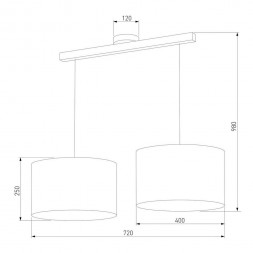 Подвесной светильник TK Lighting 4220 Troy Gray