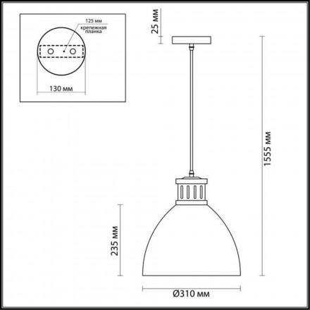 Подвесной светильник Odeon Light Viola 3321/1