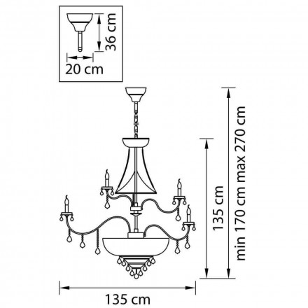 Подвесная люстра Osgona Classic 700514