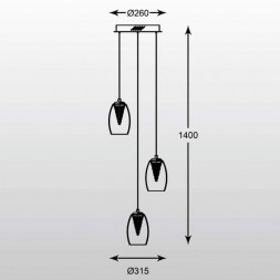 Подвесной светильник Zumaline Enzo MD1622-3BClear