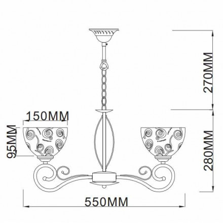 Подвесная люстра Rivoli Loren 9006-205 Б0044455