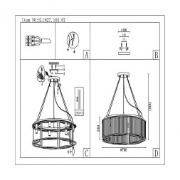 Подвесная люстра ST Luce Velletri SL1627.103.07