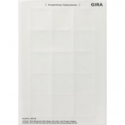 Пленка для надписей Gira System 55 для сигнального светильника и подсветки прозрачный 287000