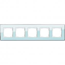 Рамка 5-постовая Gira Esprit салатовое стекло С 0215518