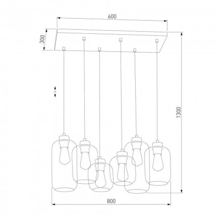 Подвесная люстра TK Lighting 1027 Marco Graphite