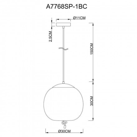 Светильник подвесной Arte Lamp Cody A7768SP-1BC