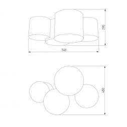 Потолочный светильник TK Lighting 3442 Mona White