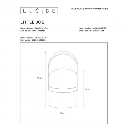 Светильник уличный светодиодный Lucide Little Joe 06802/01/33