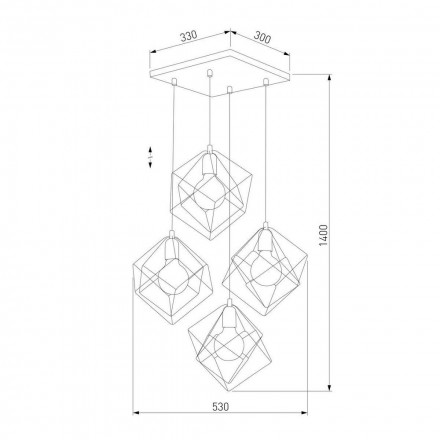 Подвесная люстра TK Lighting 2778 Alambre