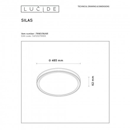 Потолочный светильник Lucide Silas 79183/36/65