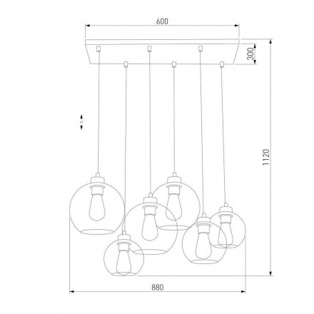 Подвесная люстра TK Lighting 2833 Cubus