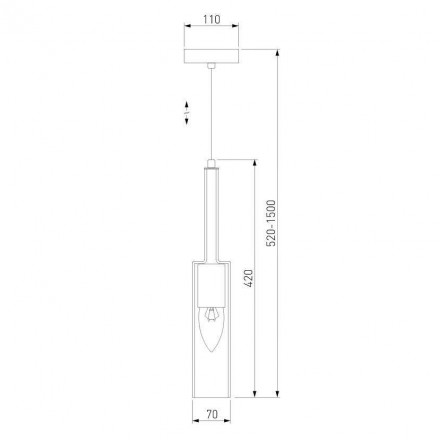 Подвесной светильник Eurosvet Graf 50226/1 янтарный