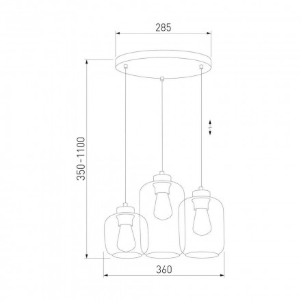Подвесная люстра TK Lighting 3175 Marco Brown